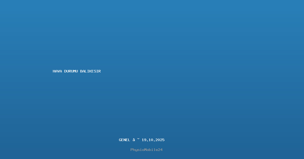 hava durumu balıkesir